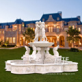 Hand Carved Three Graces Four Horses Garden Marble Water Fountain